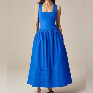J Crew Drop Waist Mixy Dress Electric Blue Size 2x
